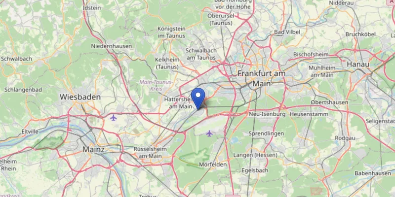 Kartenausschnitt Standort Kelsterbach